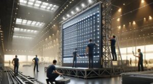 Solução Completa para Eventos: Totem Touch Screen, Telão de LED, Painel de LED e TVs com tela 4k Monitores painel de led vertical e horizontal 